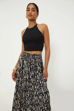 Dorothy Perkins Mono Tiered Maxi Skirt -Perkindo Store bqq12164 mono xl 3