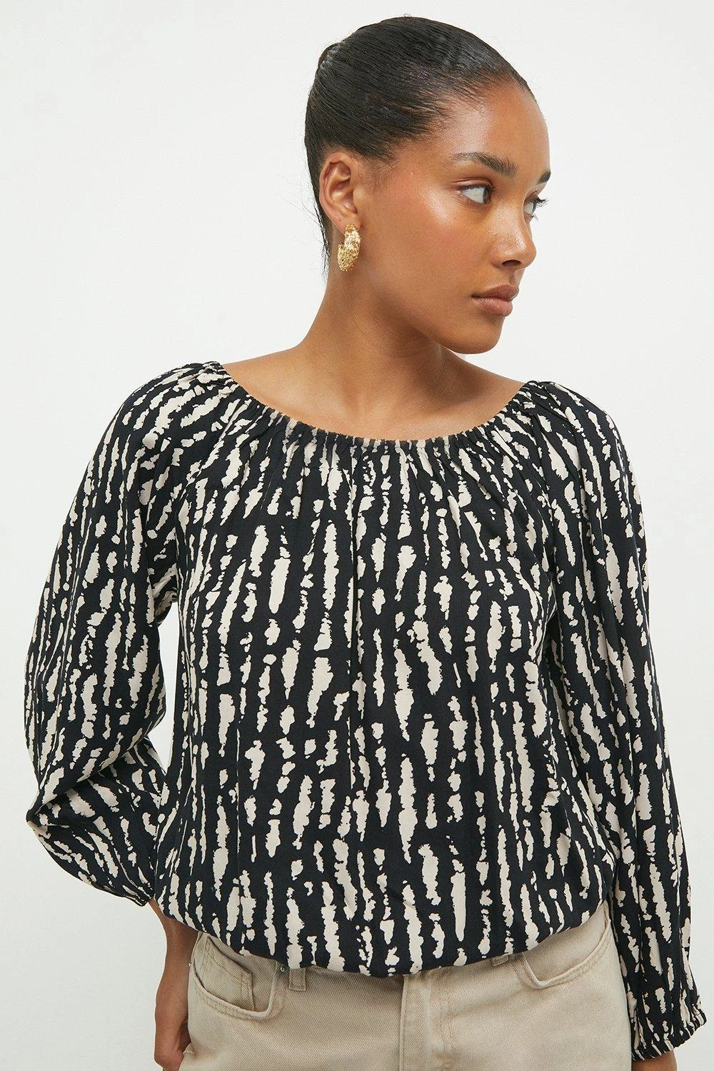 Dorothy Perkins Mono Bardot Top 3 Dorothy Perkins Mono Bardot Top