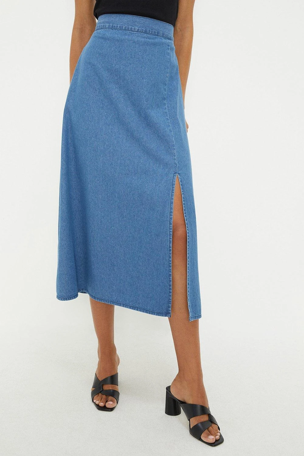 Dorothy Perkins Denim Midi Skirt 4 Dorothy Perkins Denim Midi Skirt - Image 2