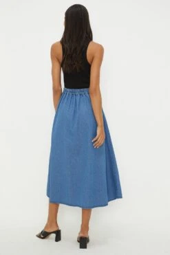 Dorothy Perkins Denim Midi Skirt 8 Dorothy Perkins Denim Midi Skirt -Perkindo Store bqq12207 mid20wash xl 2