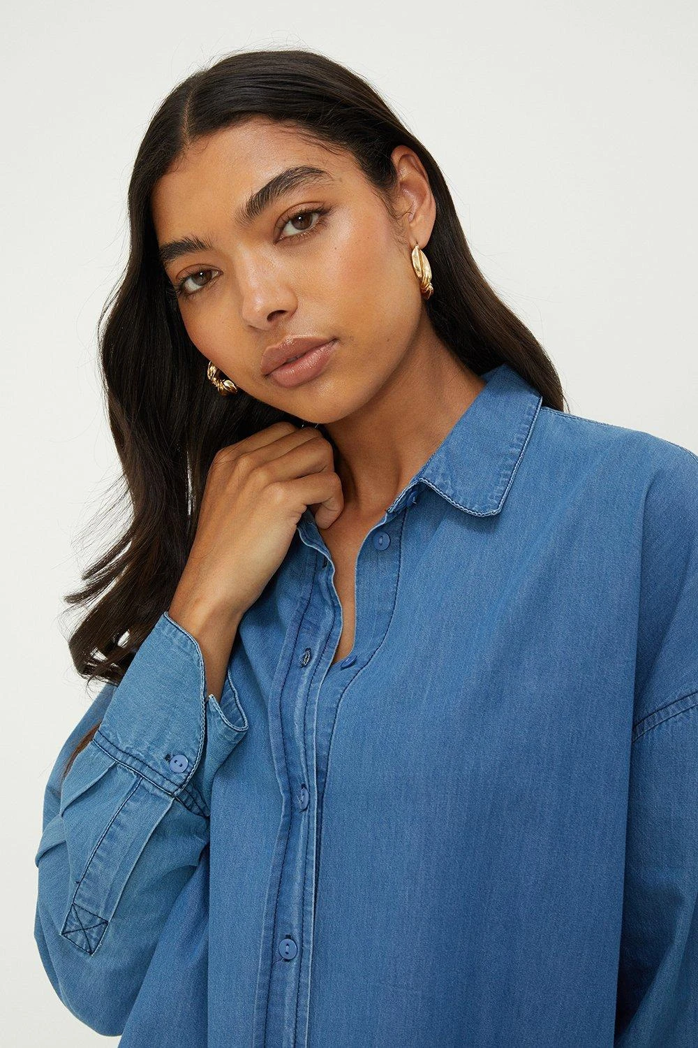 Dorothy Perkins Oversized Denim Shirt 4 Dorothy Perkins Oversized Denim Shirt - Image 2