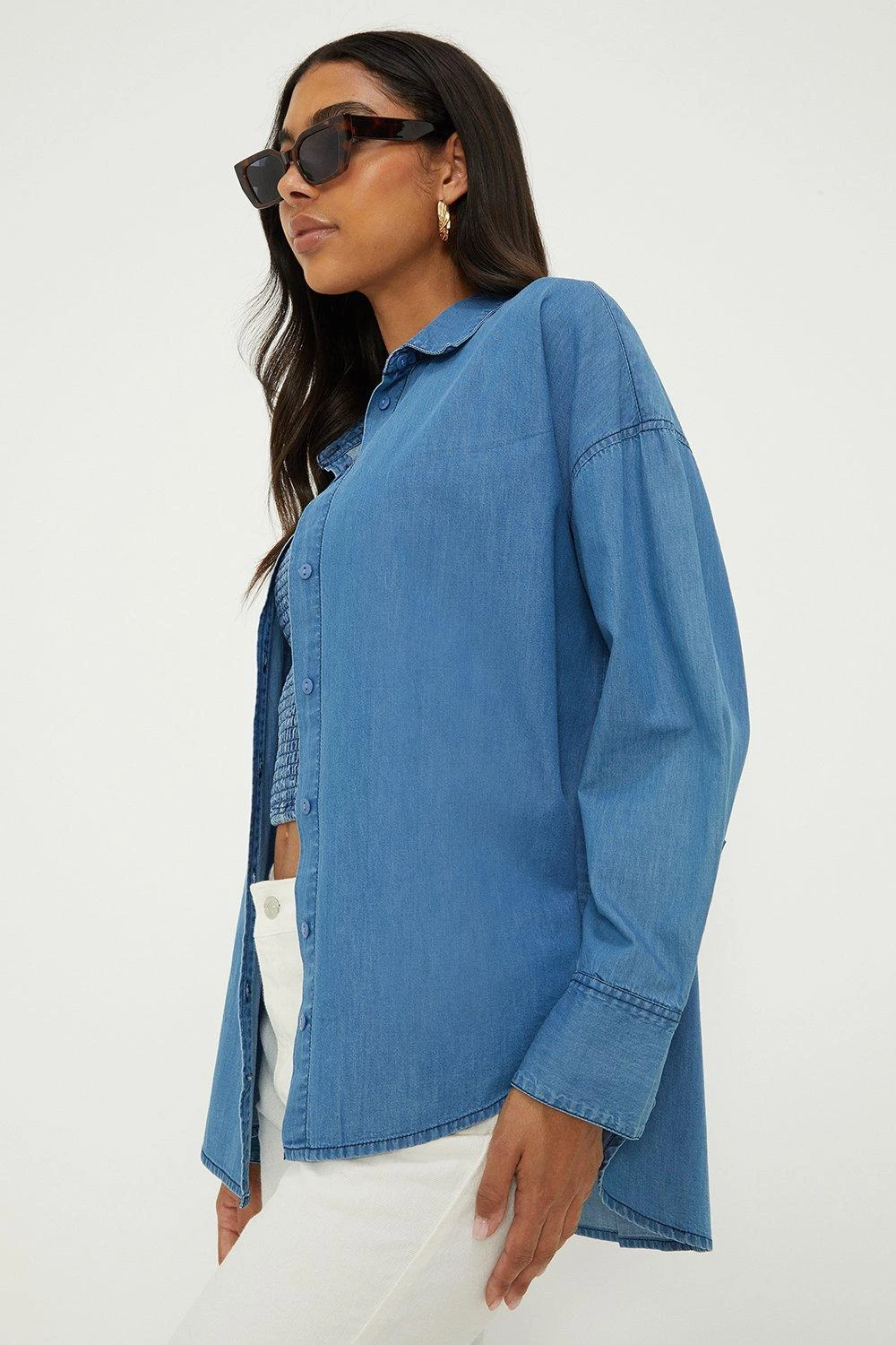 Dorothy Perkins Oversized Denim Shirt 6 Dorothy Perkins Oversized Denim Shirt - Image 4