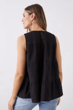 Dorothy Perkins Smock Tiered Shell Blouse 7 Dorothy Perkins Smock Tiered Shell Blouse -Perkindo Store bqq12218 black xl 2