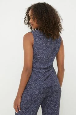 Dorothy Perkins Tall Blue Spot Built Up Cami -Perkindo Store bqq12237 navy xl 2
