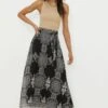 Dorothy Perkins Chiffon Printed Midi Skirt 1 Dorothy Perkins Chiffon Printed Midi Skirt -Perkindo Store bqq12255 black xl