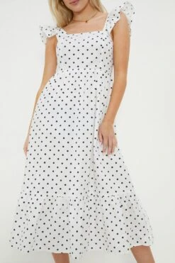 Dorothy Perkins Petite White Ruffle Strap Midi 8 Dorothy Perkins Petite White Ruffle Strap Midi -Perkindo Store bqq12329 white xl 2