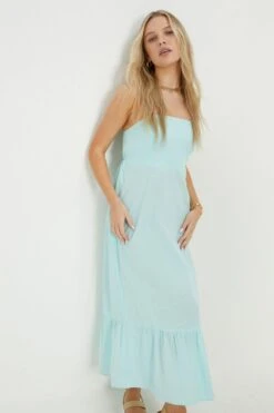 Dorothy Perkins Petite Bandeau Frill Hem Midi Dress