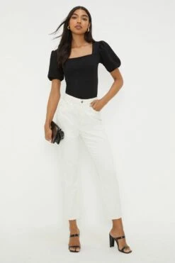 Dorothy Perkins Corset Detail Square Neck Top -Perkindo Store bqq12394 black xl 3