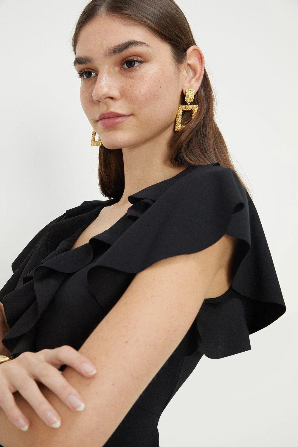 Dorothy Perkins Frill Detail Peplum Top 4 Dorothy Perkins Frill Detail Peplum Top - Image 2