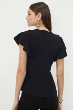 Dorothy Perkins Frill Detail Peplum Top 8 Dorothy Perkins Frill Detail Peplum Top -Perkindo Store bqq12395 black xl 2