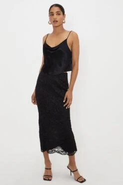 Dorothy Perkins Lace Pencil Midi Skirt