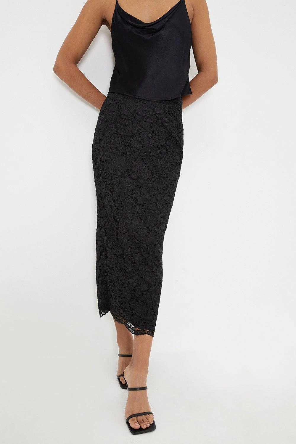 Dorothy Perkins Lace Pencil Midi Skirt 4 Dorothy Perkins Lace Pencil Midi Skirt - Image 2