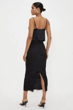 Dorothy Perkins Lace Pencil Midi Skirt 9 Dorothy Perkins Lace Pencil Midi Skirt -Perkindo Store bqq12423 black xl 3
