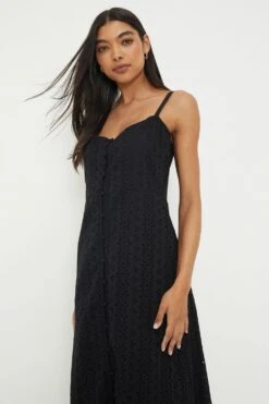 Dorothy Perkins Brodarie Strappy Midi Dress -Perkindo Store bqq12428 black xl 3