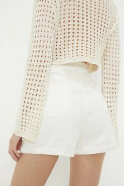 Dorothy Perkins Ecru Denim Mom Shorts -Perkindo Store bqq12442 ecru xl 2