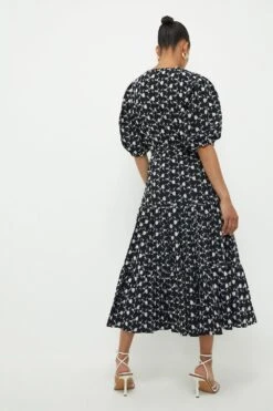 Dorothy Perkins Embroidered Wrap Midi Dress -Perkindo Store bqq12451 black xl 2