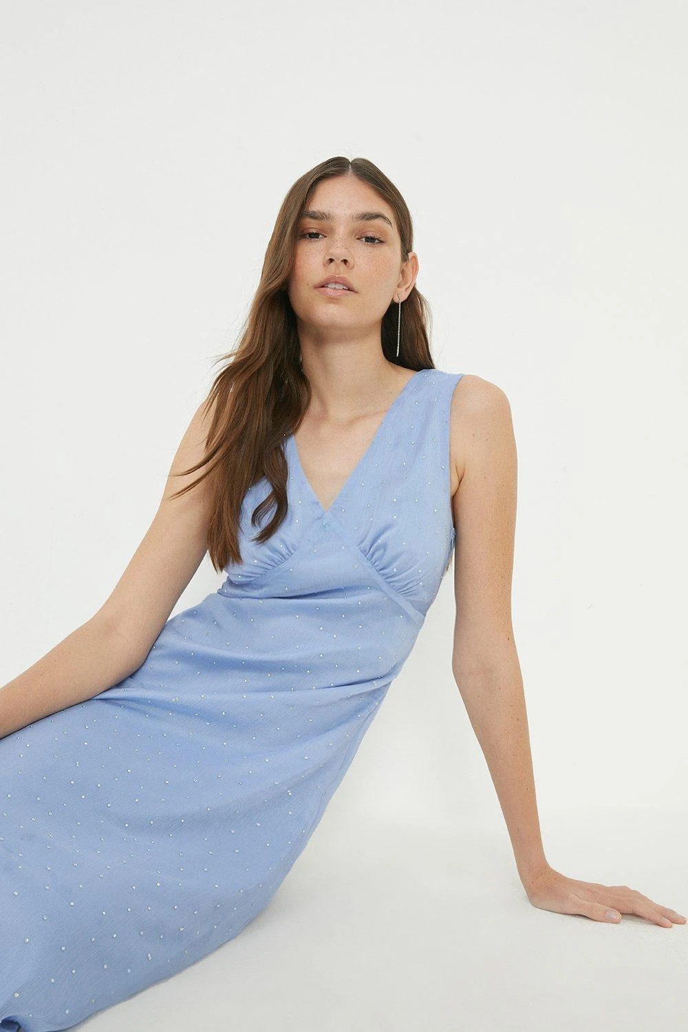 Dorothy Perkins Embellished Chiffon Bias Midi Dress 4 Dorothy Perkins Embellished Chiffon Bias Midi Dress - Image 2