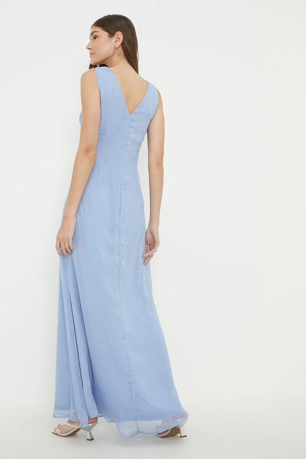 Dorothy Perkins Embellished Chiffon Bias Midi Dress 5 Dorothy Perkins Embellished Chiffon Bias Midi Dress - Image 3