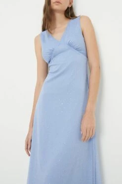 Dorothy Perkins Embellished Chiffon Bias Midi Dress 9 Dorothy Perkins Embellished Chiffon Bias Midi Dress -Perkindo Store bqq12452 blue xl 3
