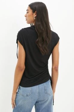 Dorothy Perkins Ruched Side Sleeveless Top 8 Dorothy Perkins Ruched Side Sleeveless Top -Perkindo Store bqq12497 black xl 2