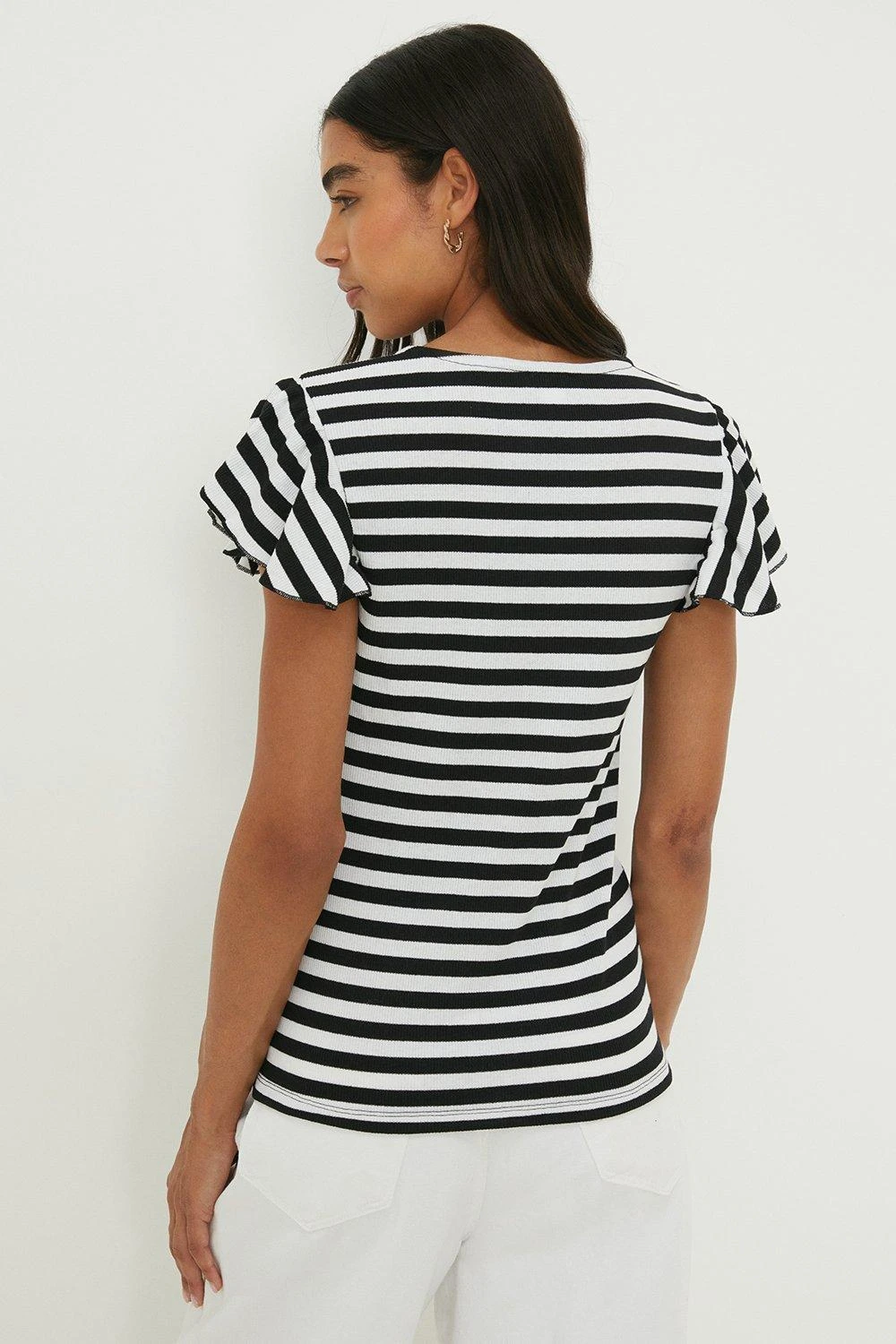 Dorothy Perkins Ruffle Sleeved Striped Top 5 Dorothy Perkins Ruffle Sleeved Striped Top - Image 3