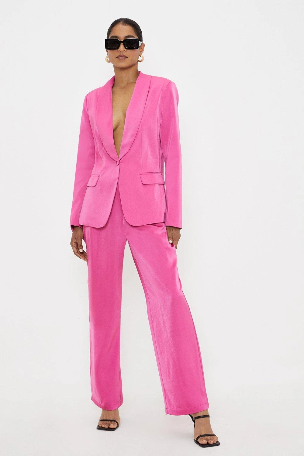 Dorothy Perkins Satin Straight Leg Trousers 3 Dorothy Perkins Satin Straight Leg Trousers