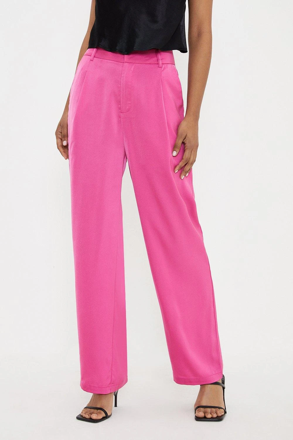 Dorothy Perkins Satin Straight Leg Trousers 5 Dorothy Perkins Satin Straight Leg Trousers - Image 3