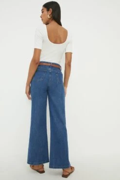Dorothy Perkins High Rise Wide Leg Jeans 7 Dorothy Perkins High Rise Wide Leg Jeans -Perkindo Store bqq12583 indigo xl 2