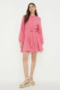 Dorothy Perkins Belted Shirt Mini Dress