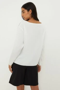 Dorothy Perkins Flowing Satin Blouse 8 Dorothy Perkins Flowing Satin Blouse -Perkindo Store bqq12607 ivory xl 2