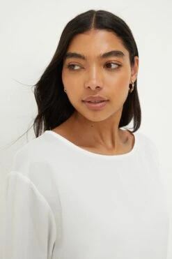 Dorothy Perkins Flowing Satin Blouse 9 Dorothy Perkins Flowing Satin Blouse -Perkindo Store bqq12607 ivory xl 3