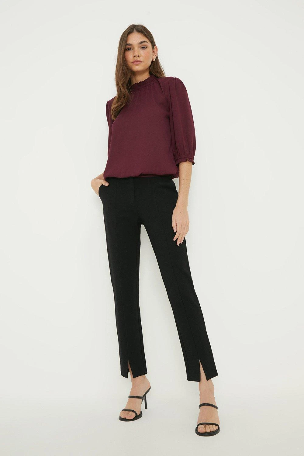 Dorothy Perkins Tall Shirred Hem Short Sleeve Blouse 4 Dorothy Perkins Tall Shirred Hem Short Sleeve Blouse - Image 2