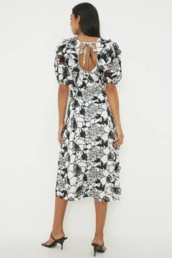 Dorothy Perkins Mono Frill Cutwork Midi Dress -Perkindo Store bqq13167 mono xl 2