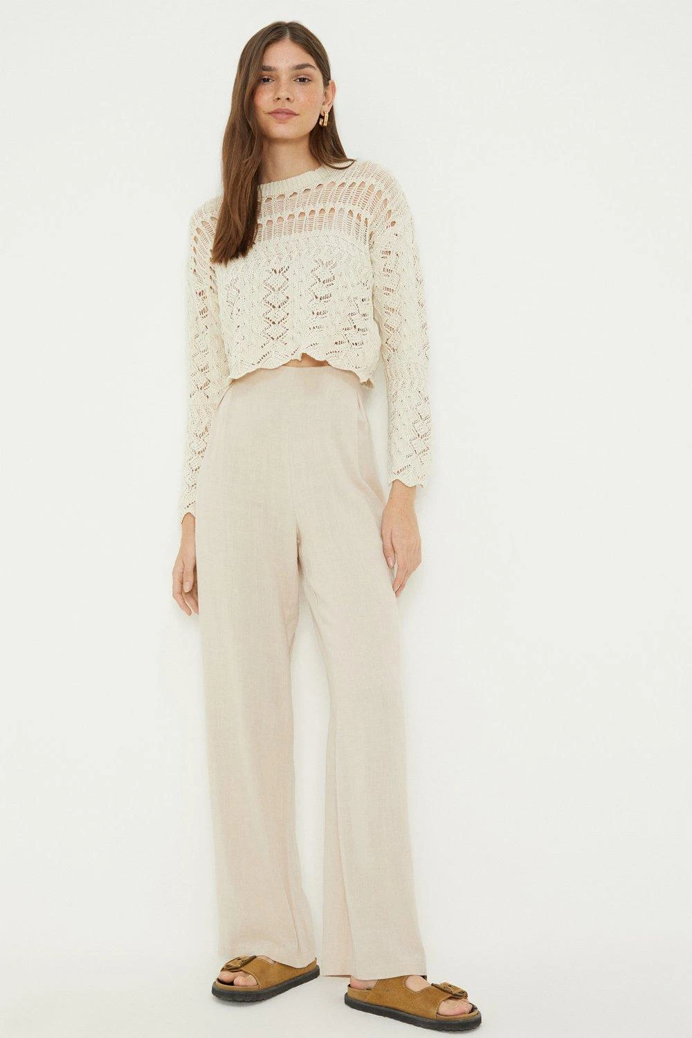 Dorothy Perkins Petite Crochet Long Sleeve Top 4 Dorothy Perkins Petite Crochet Long Sleeve Top - Image 2