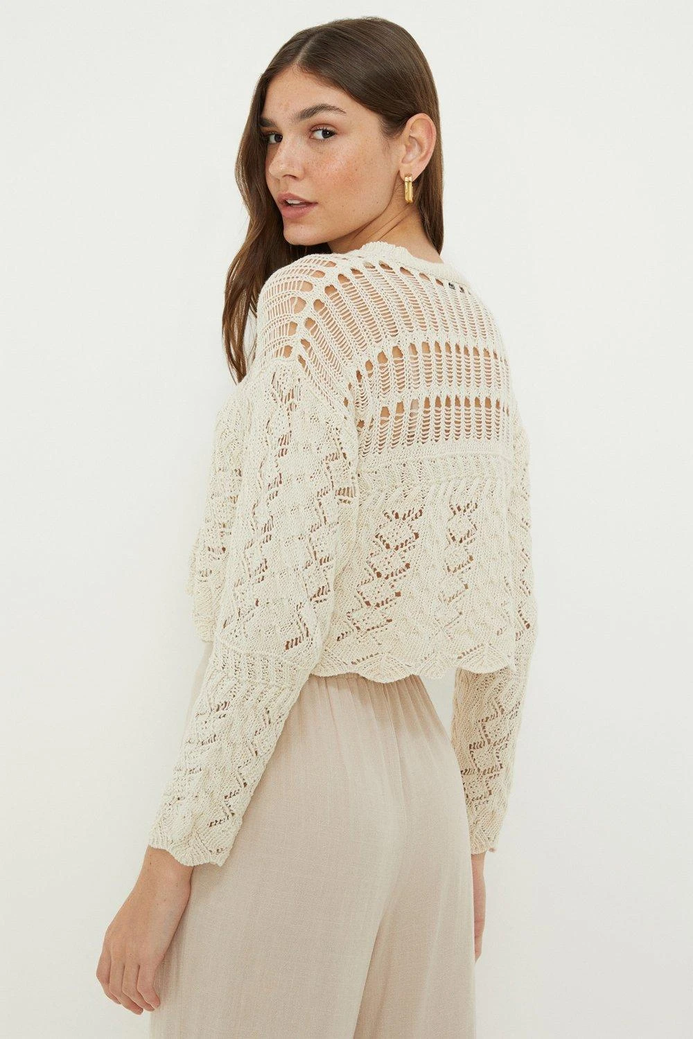 Dorothy Perkins Petite Crochet Long Sleeve Top 5 Dorothy Perkins Petite Crochet Long Sleeve Top - Image 3