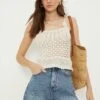 Dorothy Perkins Petite Crochet Tie Detail Sleeveless Top 2 Dorothy Perkins Petite Crochet Tie Detail Sleeveless Top -Perkindo Store bqq13186 neutral xl