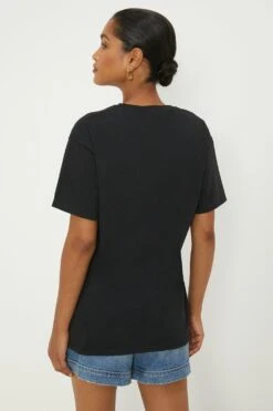 Dorothy Perkins Blooming Flowers Front Print Tee -Perkindo Store bqq13313 black xl 2