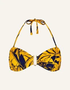 Accessorize Palm Print Bandeau Bikini Top -Perkindo Store m5045463502659 blue xl 3