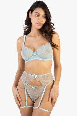 Playful Promises Ayaka Wave Embroidery Suspender Belt With Leg Harness 9 Playful Promises Ayaka Wave Embroidery Suspender Belt With Leg Harness -Perkindo Store m5053596651236 blue xl 3