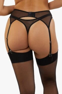 Playful Promises Marlowe Floral Embroidered Suspender -Perkindo Store m5056575315440 black xl 2