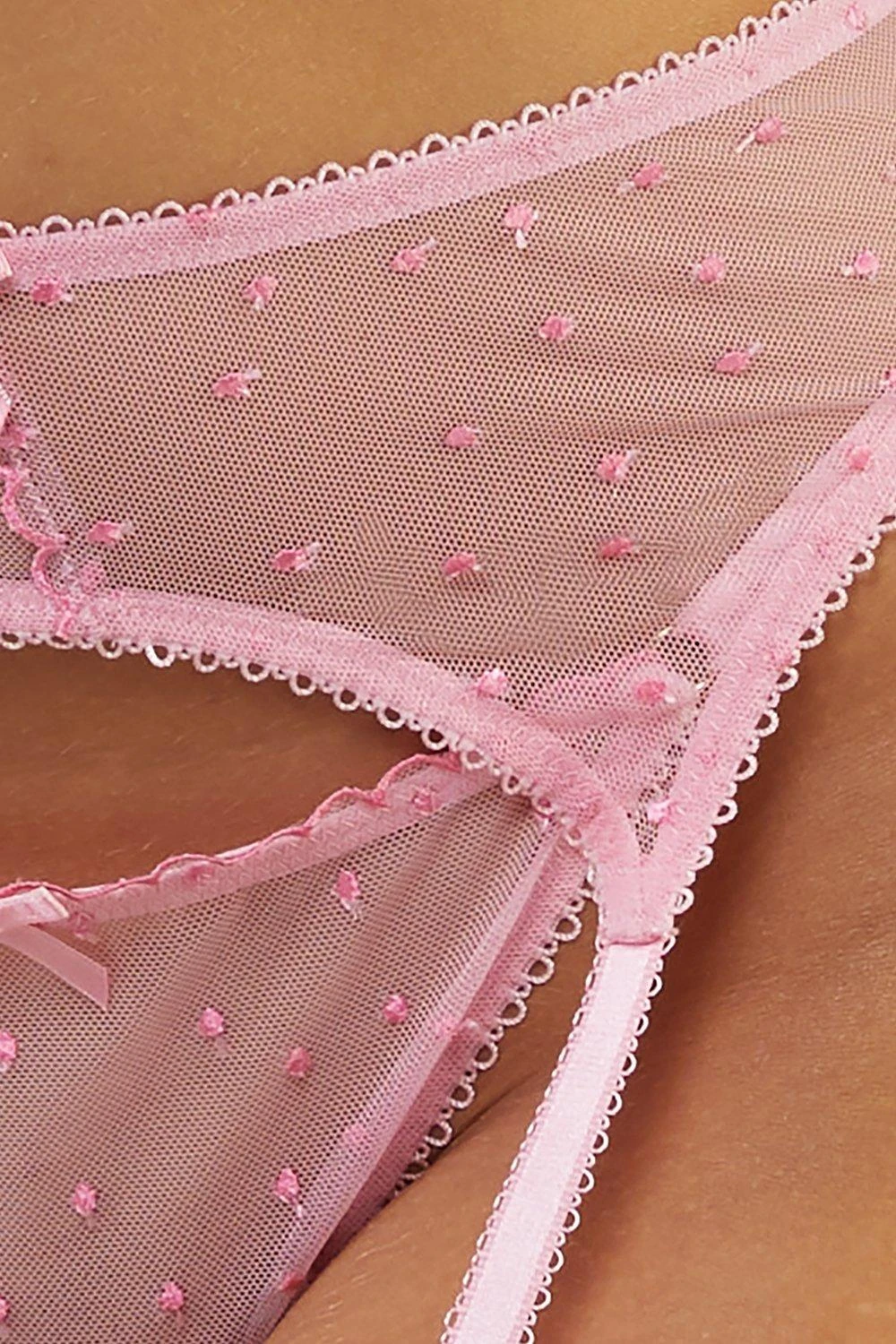 Playful Promises Nico Dotty Sheer Mesh Suspender 4 Playful Promises Nico Dotty Sheer Mesh Suspender - Image 2