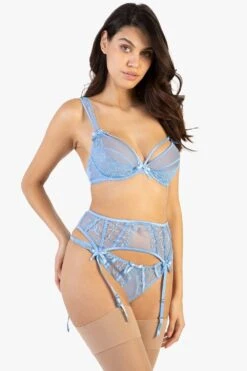 Playful Promises Fallon Blue Lace Suspender 9 Playful Promises Fallon Blue Lace Suspender -Perkindo Store m5056575394520 blue xl 3