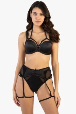 Playful Promises Noelle Satin Strappy Suspender Belt 9 Playful Promises Noelle Satin Strappy Suspender Belt -Perkindo Store m5056575394667 black xl 3
