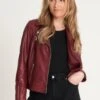Barneys Originals Veg-Tanned Leather Biker Jacket 2 Barneys Originals Veg-Tanned Leather Biker Jacket -Perkindo Store m5056656718238 red xl