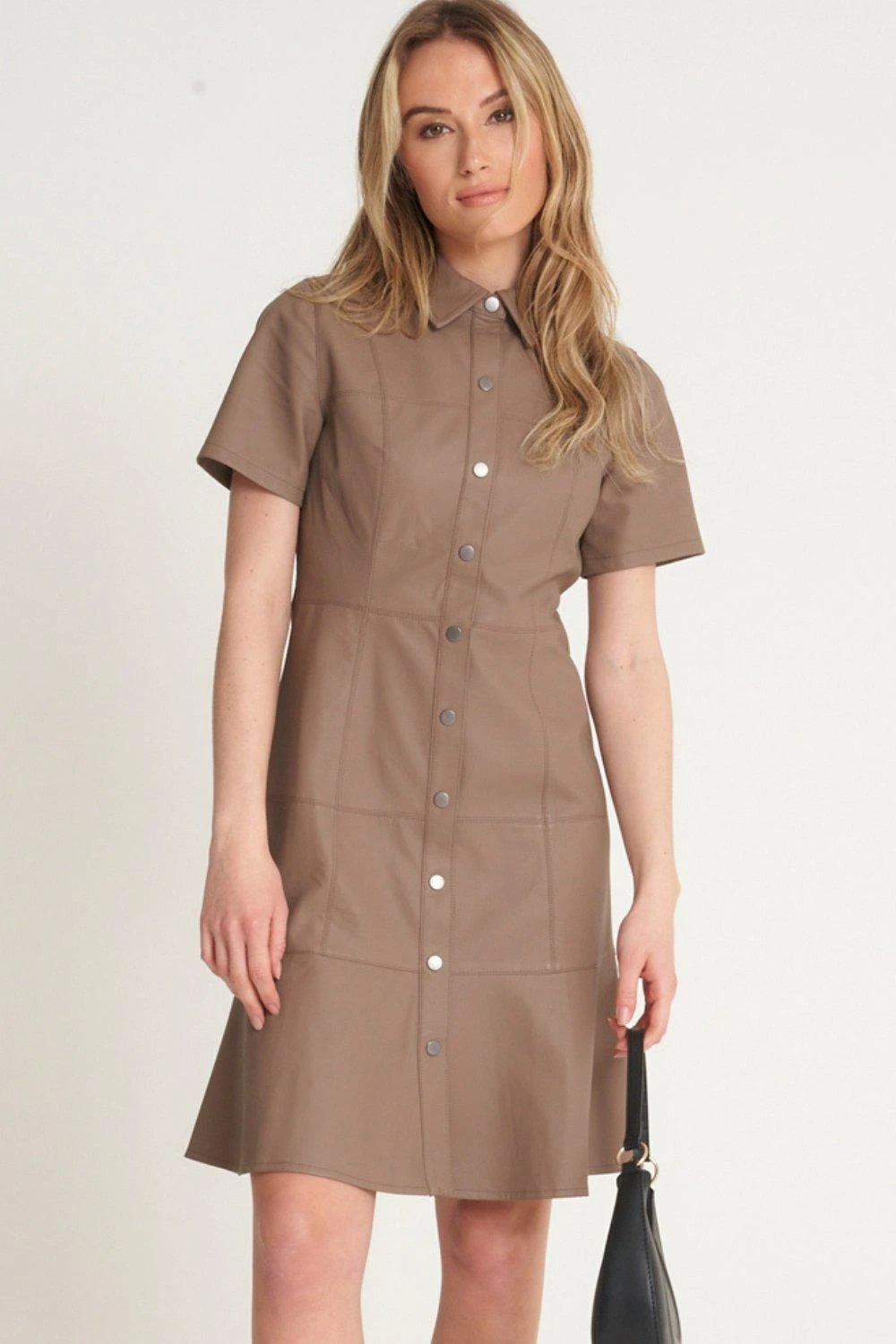 Barneys Originals Faux Leather Shirt Dress 4 Barneys Originals Faux Leather Shirt Dress - Image 2